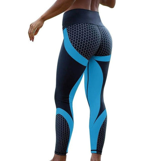 Honeycomb Printed Yoga Pants