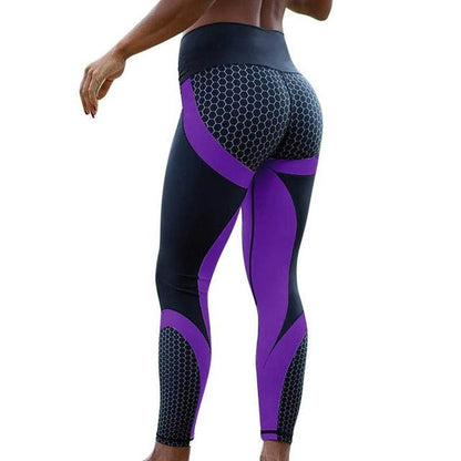 Honeycomb Printed Yoga Pants