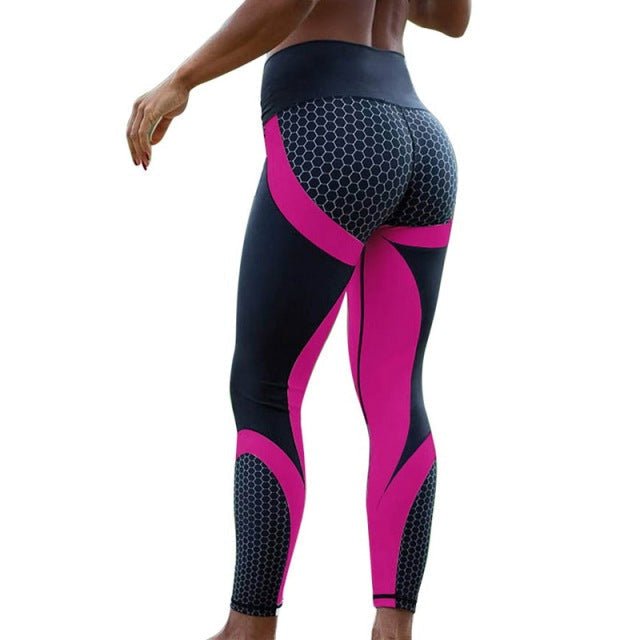 Honeycomb Printed Yoga Pants