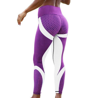 Honeycomb Printed Yoga Pants